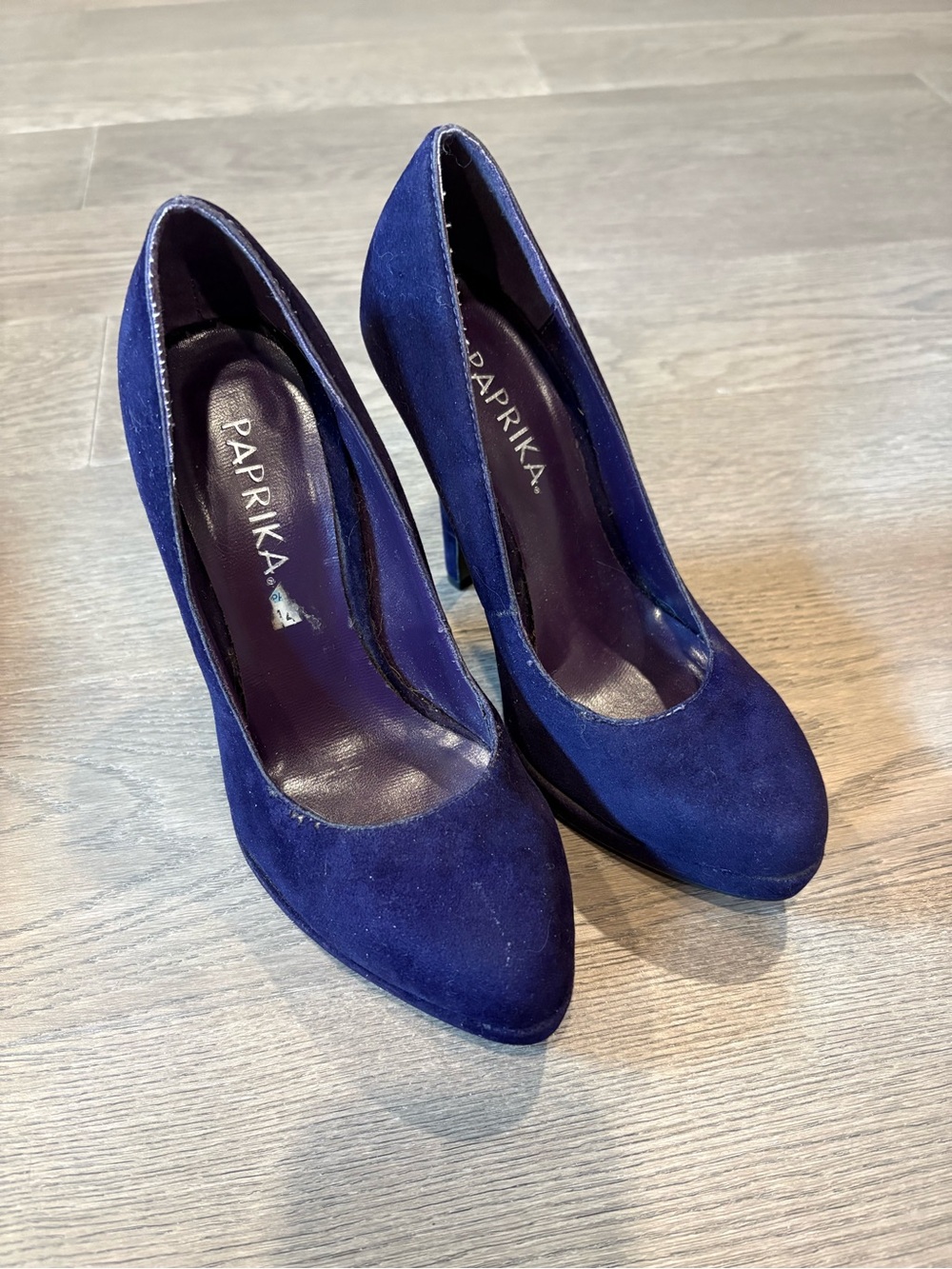 Paprika Women’s Purple Faux Suede Platform Stiletto High Heels